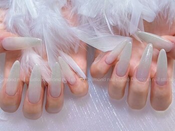 ダイアモンドネイルスタジオ 新宿店(Diamond Nail Studio)/チップ長さだしワンカラー