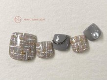 ネイルメゾン 梅田(NAIL MAISON)/グレーツイードフットポップ