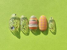 ネイルマフィア 渋谷(NAIL MAFIA)/抜け感ボーダーチェック