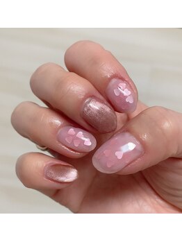 ハートホロ&マグネットネイル