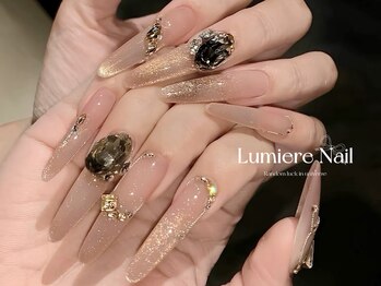 ルミエール ネイル モンナカ(Lumiere Nail Monnaka)/オンブレフレンチ/冬ネイル