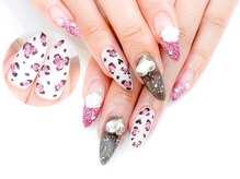 ネイルコレクション ピンク(Nail Collection Pink)/ジェル定額8990★☆ヒョウ柄