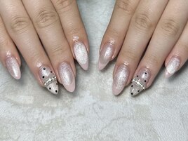 春ピンクネイル