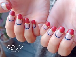 ストレート フレンチ 囲みライン