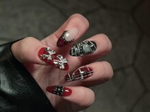 アイネイルズ 梅田店(I nails)/Yuna限定Y2Kチェック韓国リボン