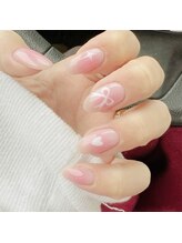 ヘブン ネイル 鶯谷(HEAVEN Nail)/Cute Bow Nails