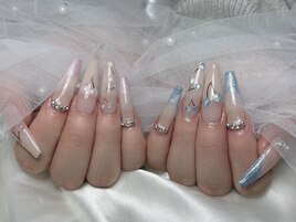 キラキラチェリーネイル