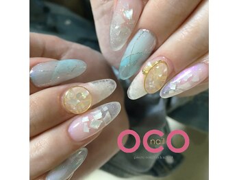 オコネイル ネイルサロンアンドスクール(OCO nail)/clear scalpture × shell