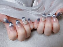 スノーネイルサロン 新宿店(Snow nail salon)/マグネットフレンチ/パーツ