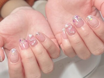 ジョアネイル(JOA Nail)/定額/ハート/ドライフラワー