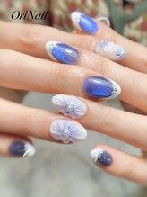 オリネイル 西荻窪(OriNail)/マグネットフレンチ×フラワー