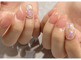 オーロラ埋め尽くしネイル