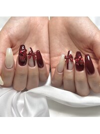 クリスマス/冬/赤/ボルドー