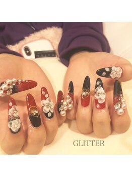 グリッター(glitter)/成人式ネイル