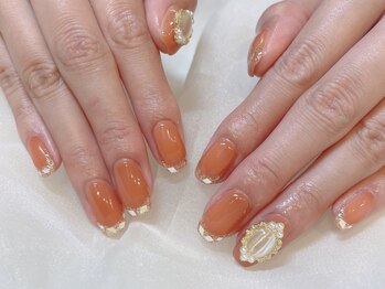 フルゥ エビス(fl EBISU.)/ガラスフレンチ/ワンホンネイル