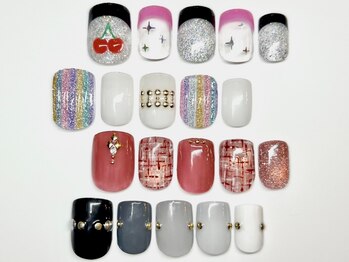 ムスク(Musk)の写真/ショートネイルでも余裕の可愛さ♪お仕事・生活に合わせてNAILを楽しもう☆凝ったデザインもリーズナブル♪