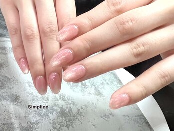 シンプリー 吉祥寺店(Simpliee by Procare nail)の写真/旬のワンホンネイル/韓国パーツをご提案♪【Simpleデザイン90分ワンカラー+アートでワンランク上の手元に】