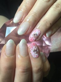 ホワイトラメグラデ