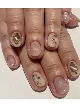 カラン 焼津店(CALIN)/シンプルビジューネイル