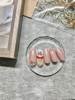クリスマスサンタネイル