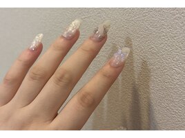 大人かわいいリボンネイル