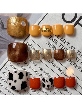 10月 フットネイル定額デザイン