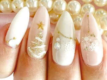 ネイルサロンティーモ(Nail Salon Tmo)の写真/リピーター続出★オフ無料今月限定デザイン¥7780！上品な華やかさで指先を彩りワンランク上の自分に挑戦♪