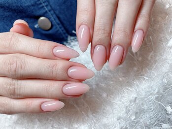 レアネイル 新宿(le'a nail)/ベージュワンカラーネイル