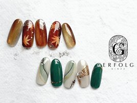 紅葉×大人っぽネイル