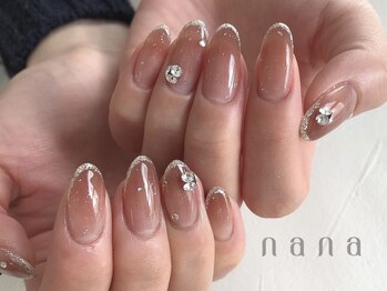 ナナ 白金高輪(nana)/細ラメ×Vカットストーン