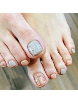 ブーケラテ(bouquet latte)/ニットネイル