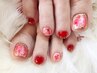 FOOTジェルネイル＆アート　[￥1500のアート付き]