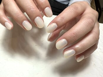 デューネイルスタジオ(dew nail studio)/ホワイト オレンジミラー