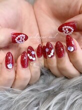 ピンクシュガーネイル(pink sugar nail)/sweetホイップネイル♪