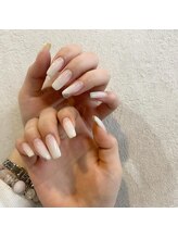 アンダーバーホワイト 大阪上本町店(_WHITE)/ホワイトグラデ+グリッター