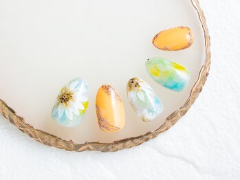 ネイルケイ(Nail_K)/フラワーミラーネイル