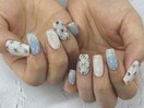 森/キラキラストーンネイル