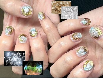 ヌル ネイル 堀江(NURU NAIL HORIE)/ゴージャスニュアンスネイル☆