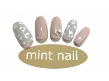 ネイルアンドアイ ミント(nail＆eye mint)/シンプルヒョウ柄ネイル