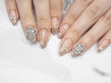 キャミ ネイル(CAMMY NAIL)/ブラウン系キラキラネイル