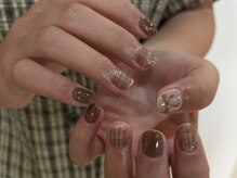 ミティネイル 北中城(mittynail)/リボン×チェック◎オフのみ北中