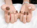 チェックネイル　シンプルネイル