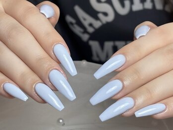 サリーネイルラボ(Sully Nail Lab)/パステル紫色・長さ出し
