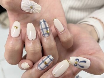 クムネイル 経堂(kkum nail)/ぷっくりフラワーネイル