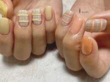 アイネイルズ 渋谷店(I nails)/チェックニュアンス￥8725