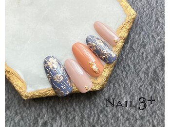 ミラーフラワーネイル