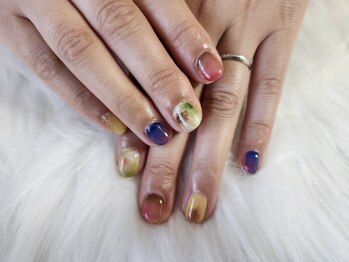 カラフルニュアンスネイル