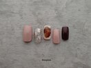 【ハンド】べっ甲／ピンク／上品