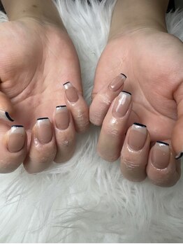 フラワーズネイル(flowers nail)/ダブルフレンチネイル