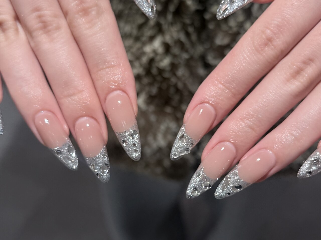 ラメフレンチ：PG014276928｜エイト ネイル 渋谷駅前店(eight nail)の